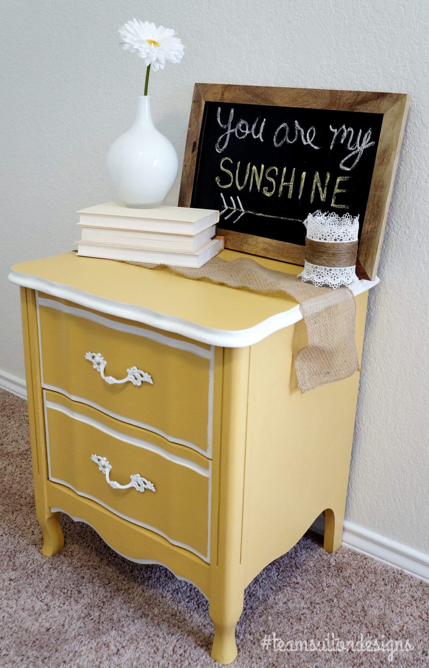 “Sunshine” Yellow Nightstand