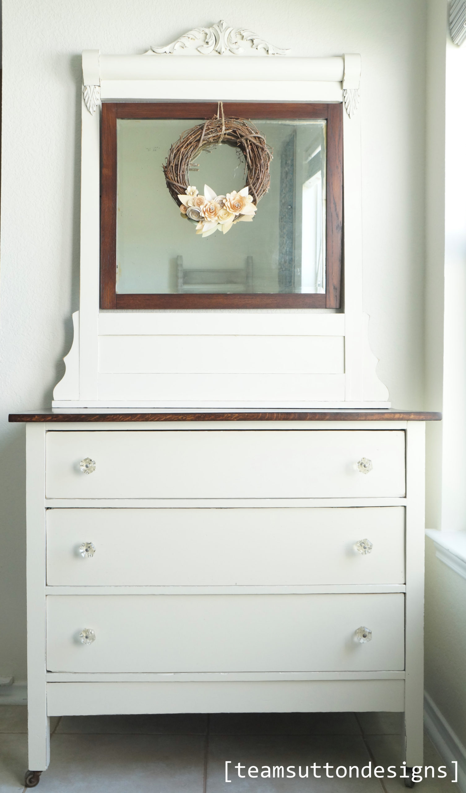A tall order: Antique Dresser & Mirror