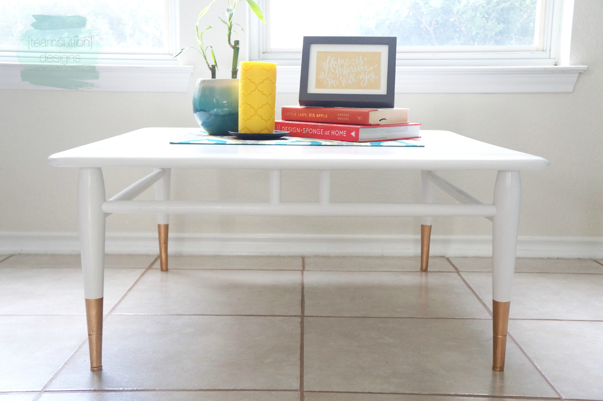 Gold Dippin’ : MCM Coffee Table Freshened Up