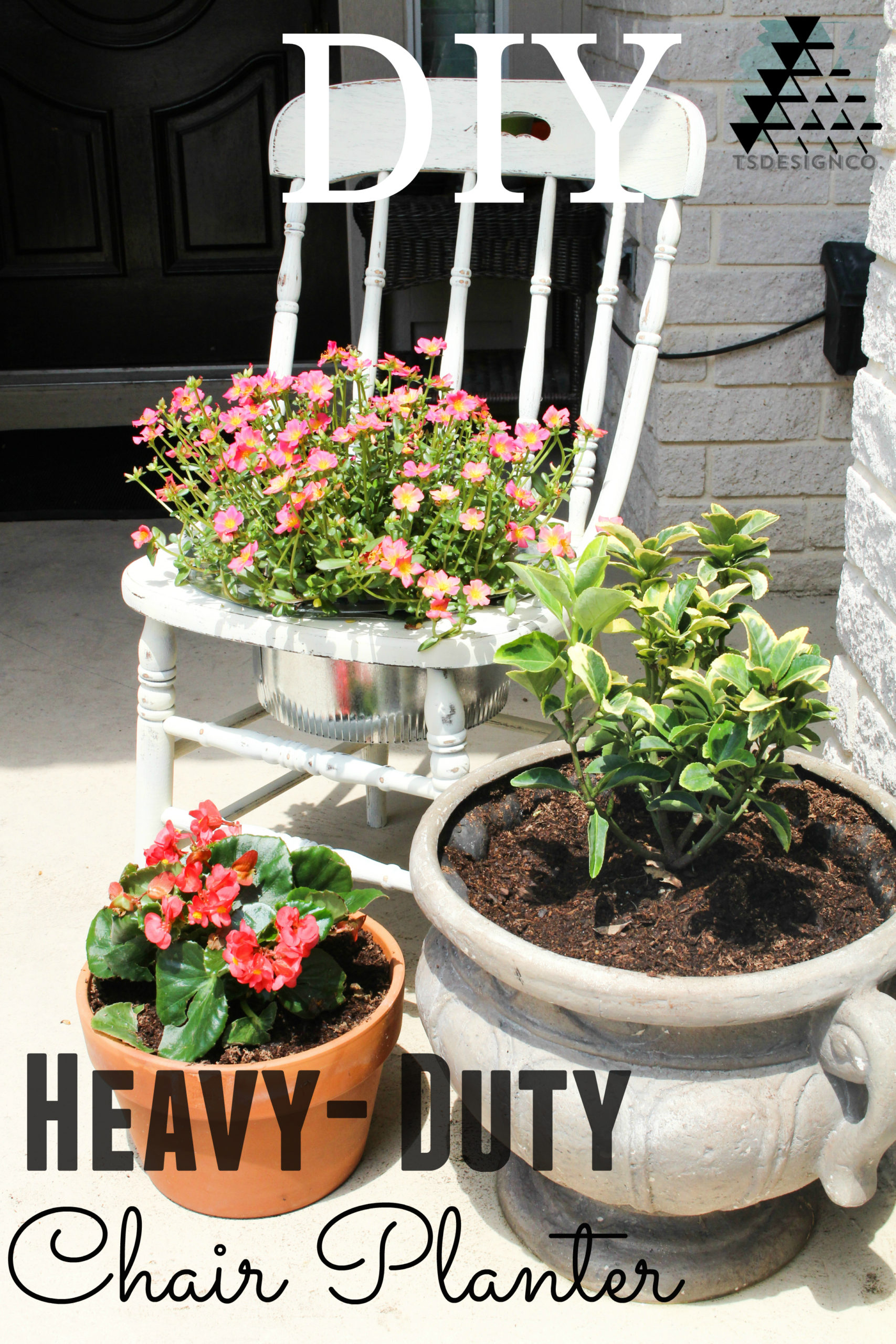 DIY Heavy Duty Chair Planter