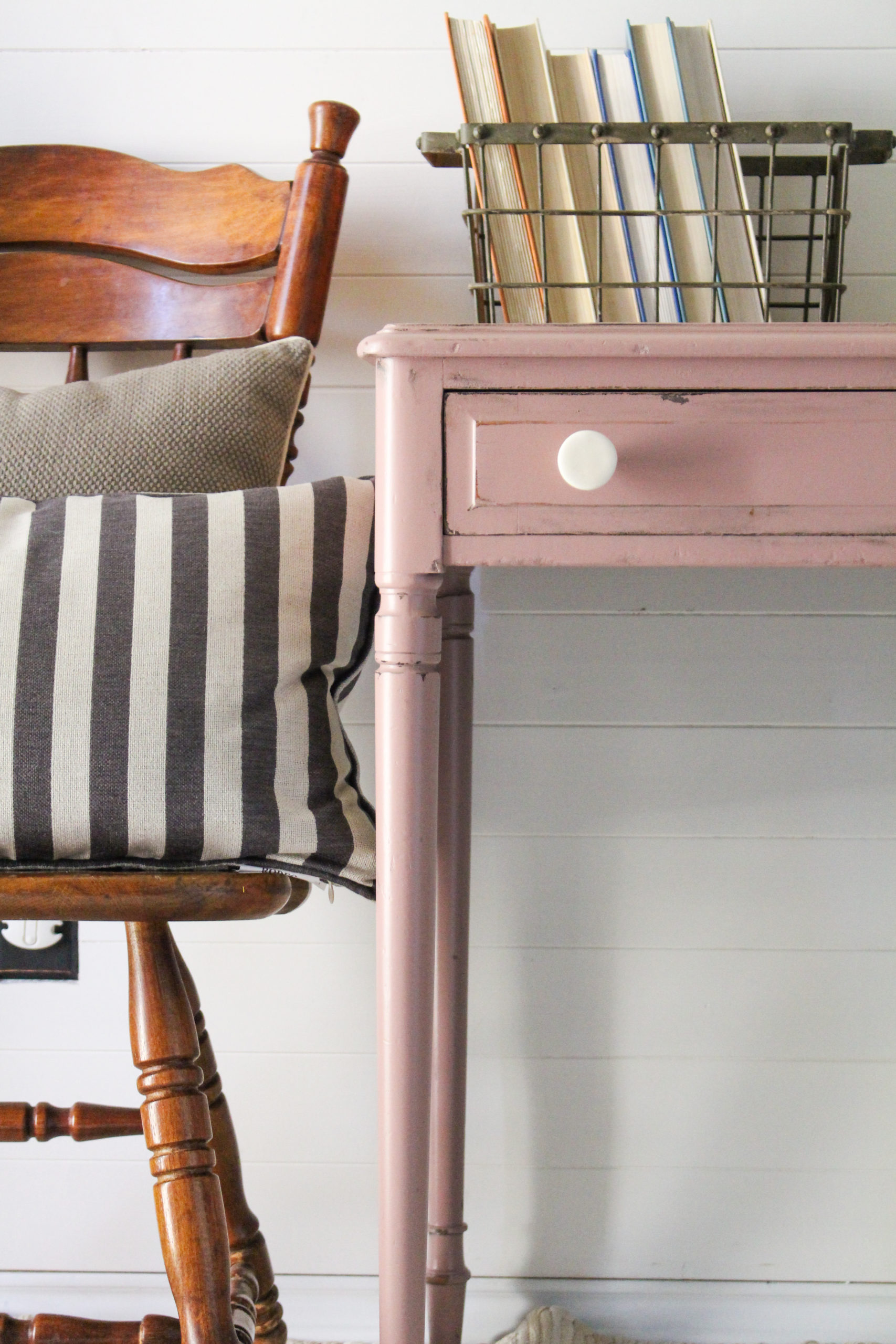 Vintage Blush Writing Desk