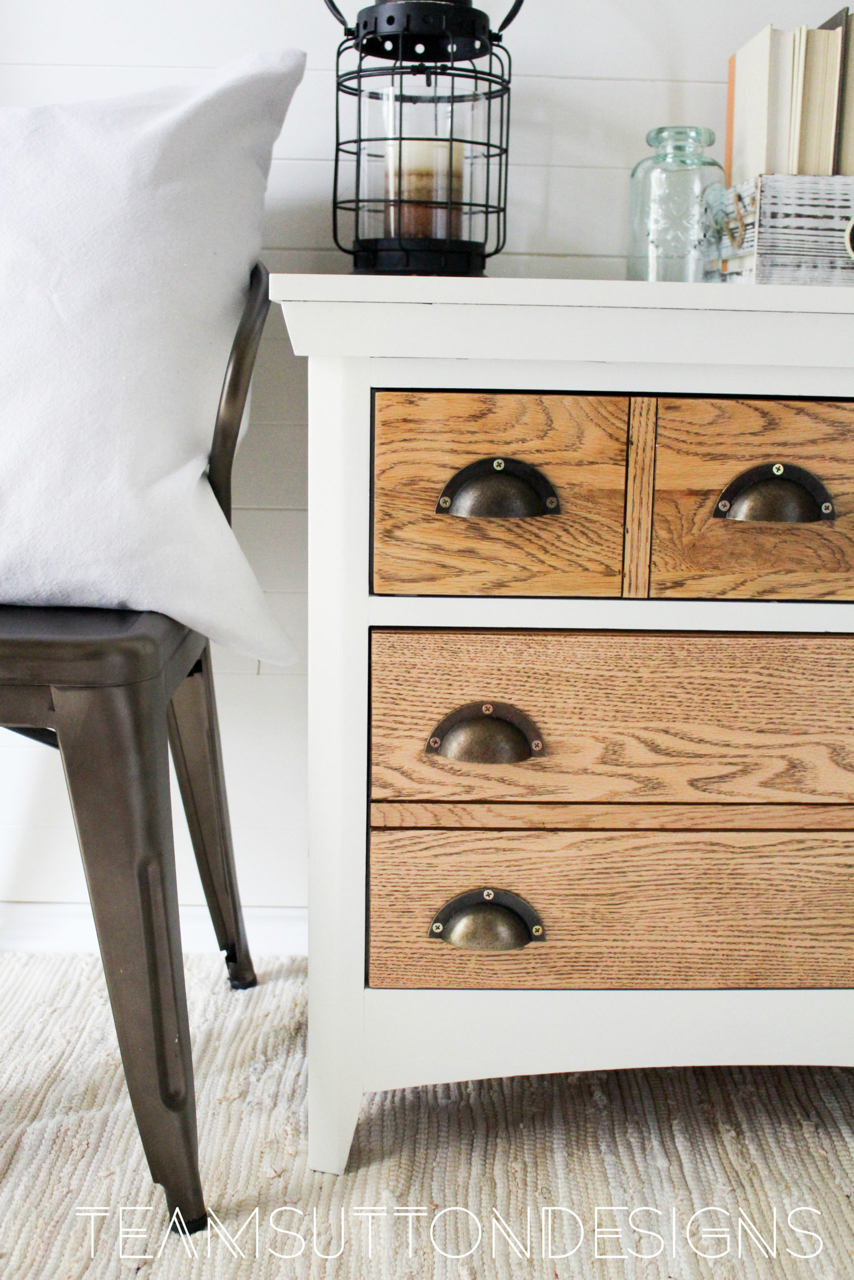 Coastal Industrial Table in Antique White