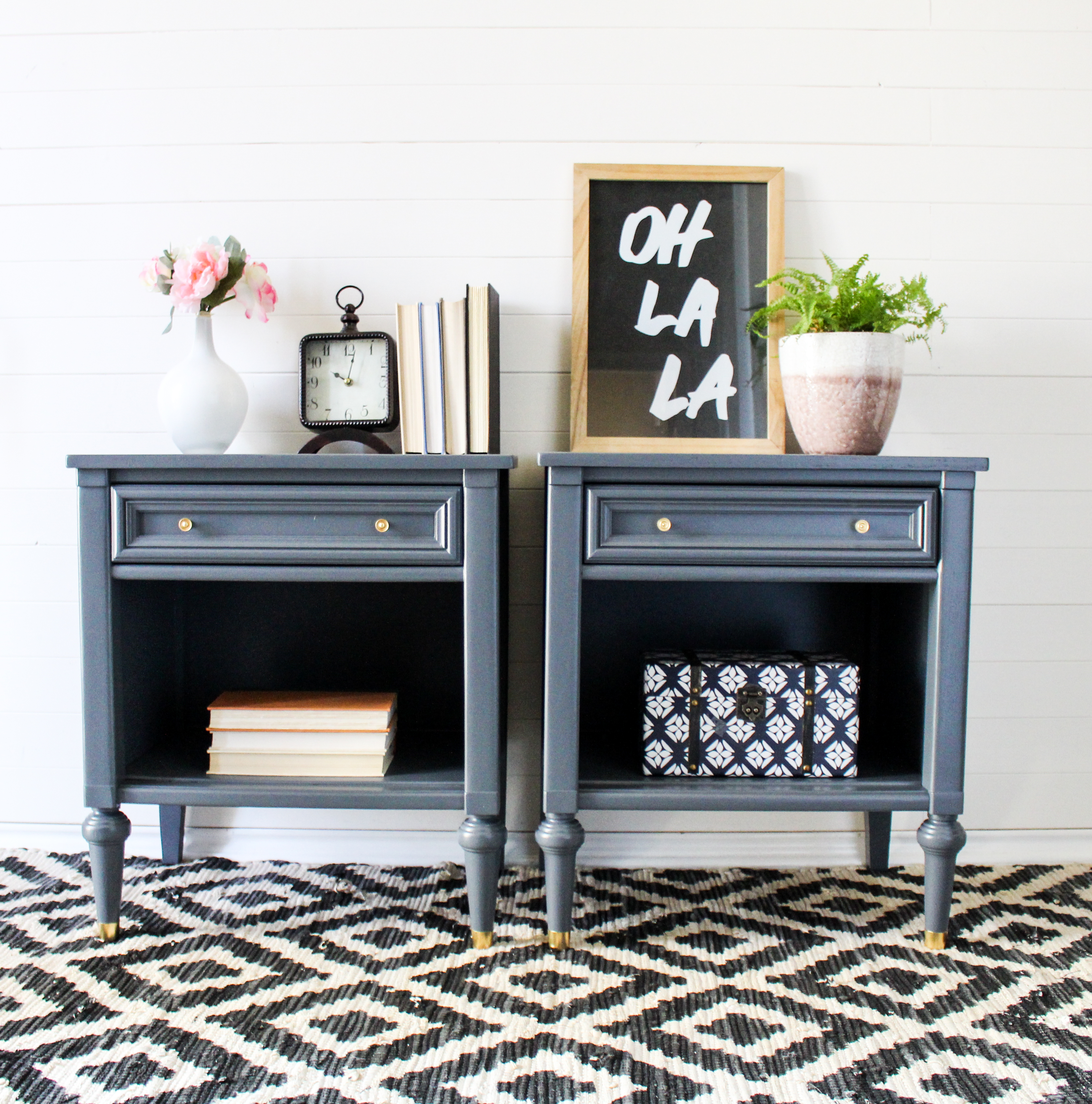 MCM Glam End Tables in Soapstone